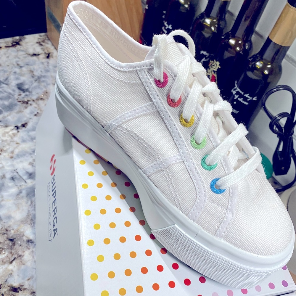 Superga Tank Multicolor Rainbow Pride Sneaker - Picture 2 of 4
